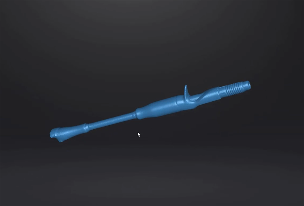 Кастомизации катушкодержателя удочки с помощью 3D-сканера и 3D-принтера