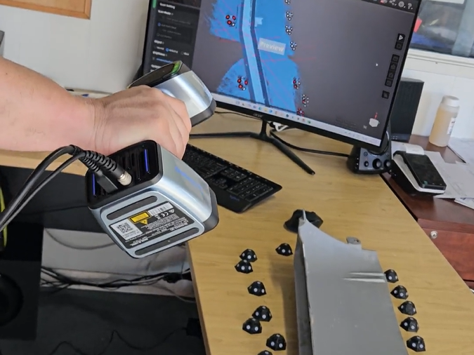 3D-сканирование автозапчасти с помощью системы EinScan HX