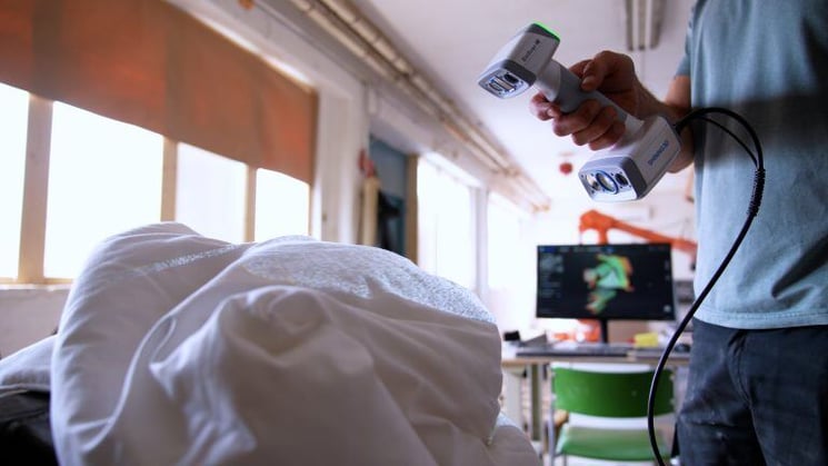 3D-сканирование текстиля сканером EinScan H2.