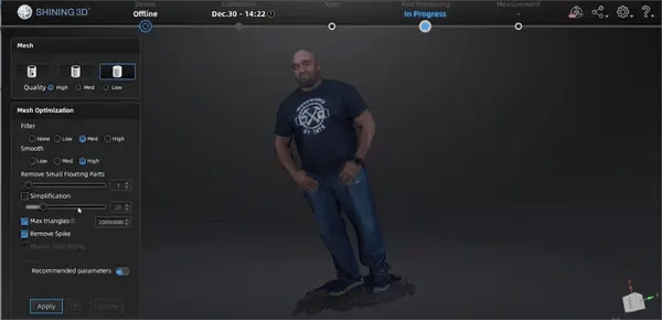 Сканированные данные человеческого тела для 3D-печати