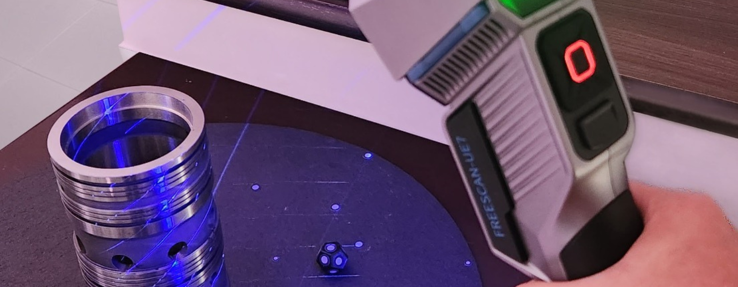 Сканирование детали с помощью FreeScan серии UE