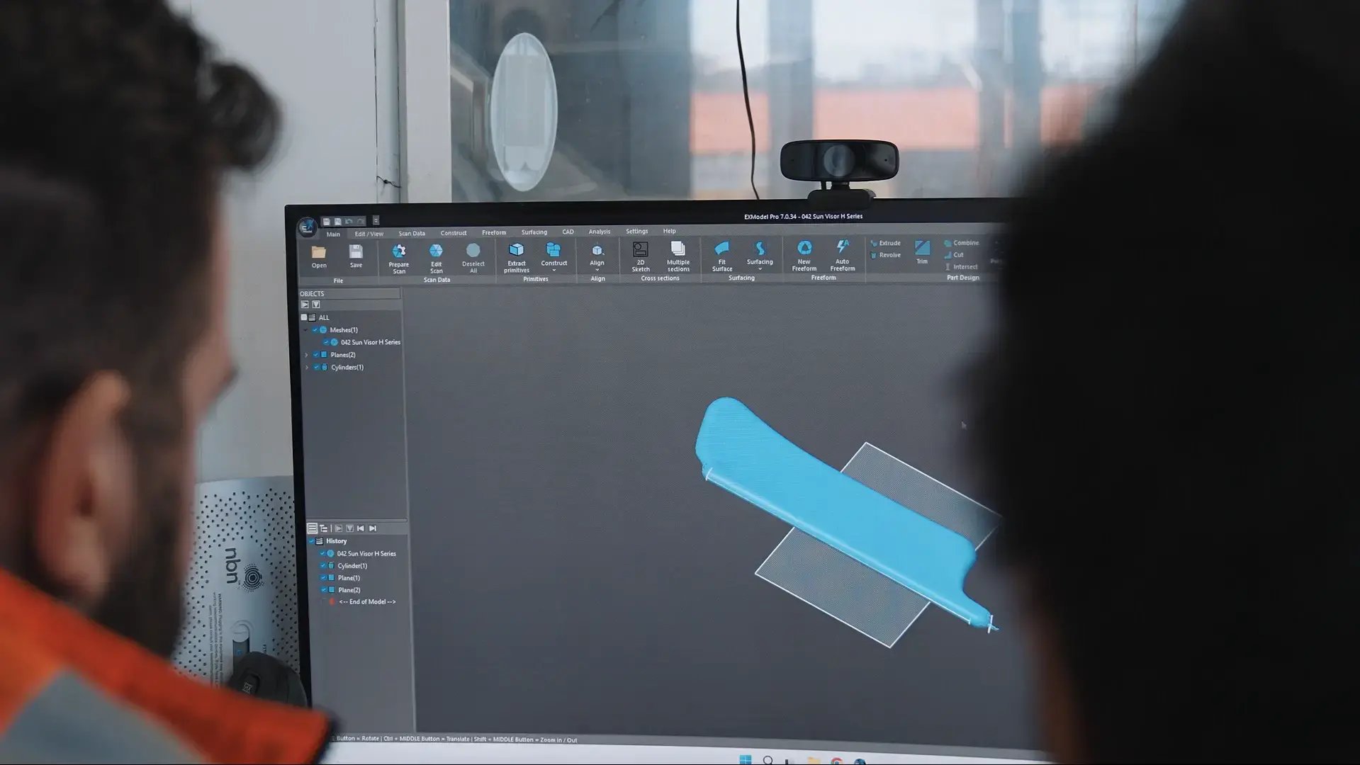 Преобразование 3D-сканов в CAD с помощью EXModel