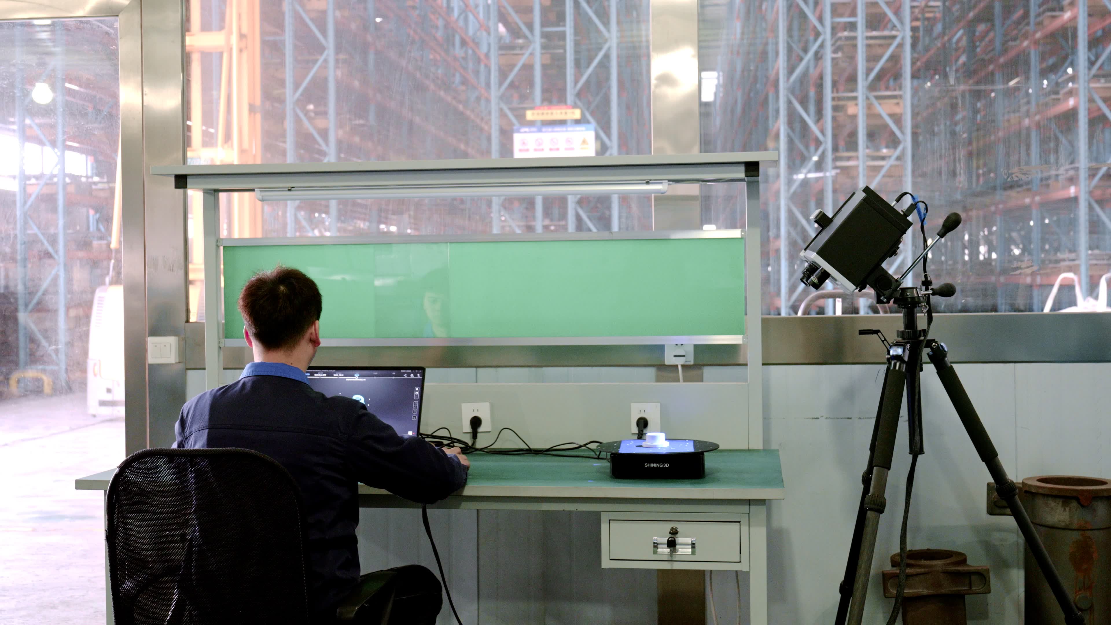 Сканирование стопорного узла с помощью системы OptimScan 5M Plus