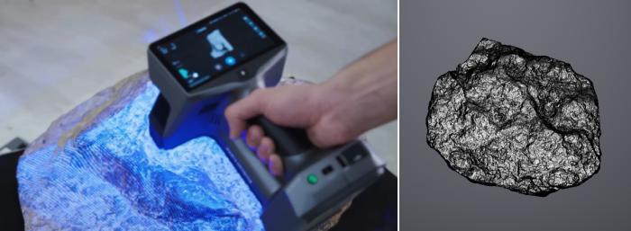 Сканирование окаменелости следа игуанодона-1