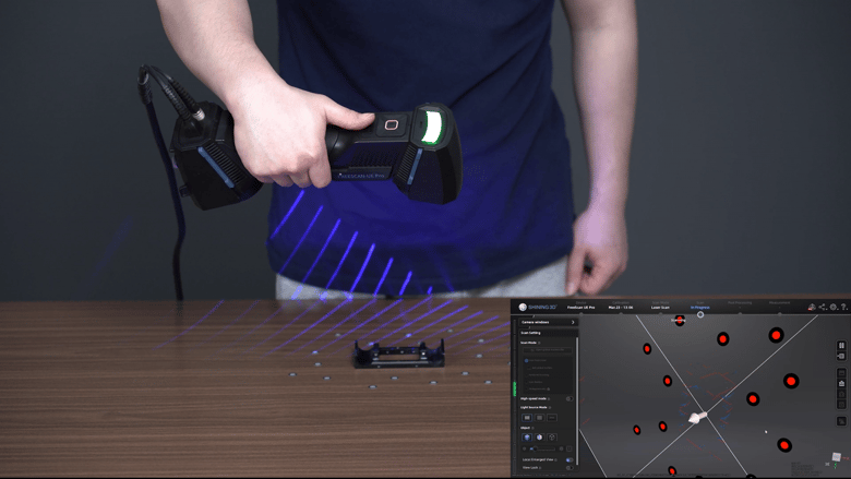 Сканирование с помощью SHINING 3D FreeScan UE Pro