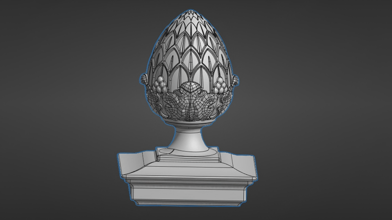 3D-модель навершия, полученная методом реверс-инжиниринга