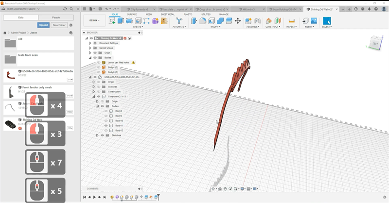 Крошечная часть крыла для тестирования 