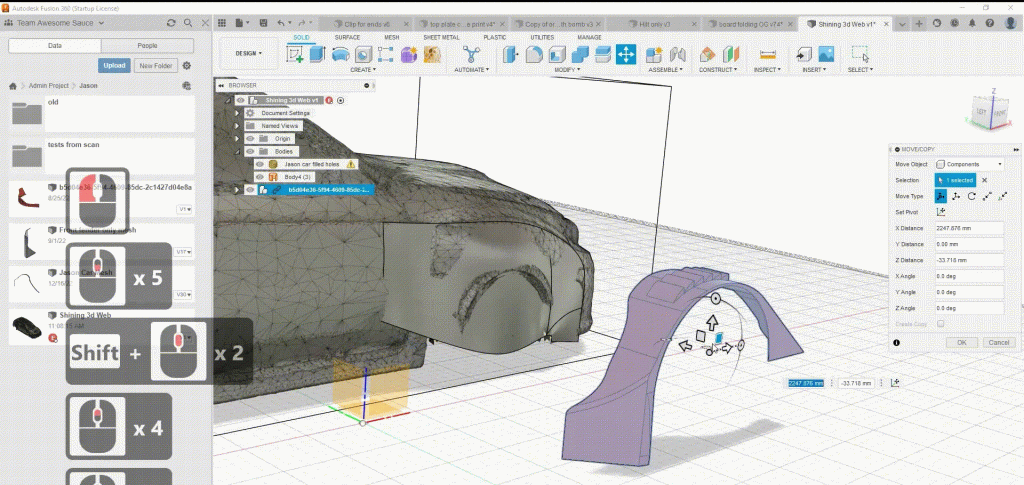 Обрежьте деталь крыла до подходящего размера